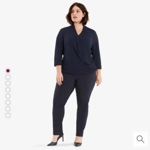 NWT! MM LAFLEUR Women’s 3X +3 Foster Pant 3.0 Career Tailored Pant Navy
